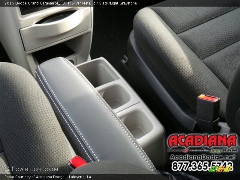 Billet Silver Metallic / Black/Light Graystone 2016 Dodge Grand Caravan SE