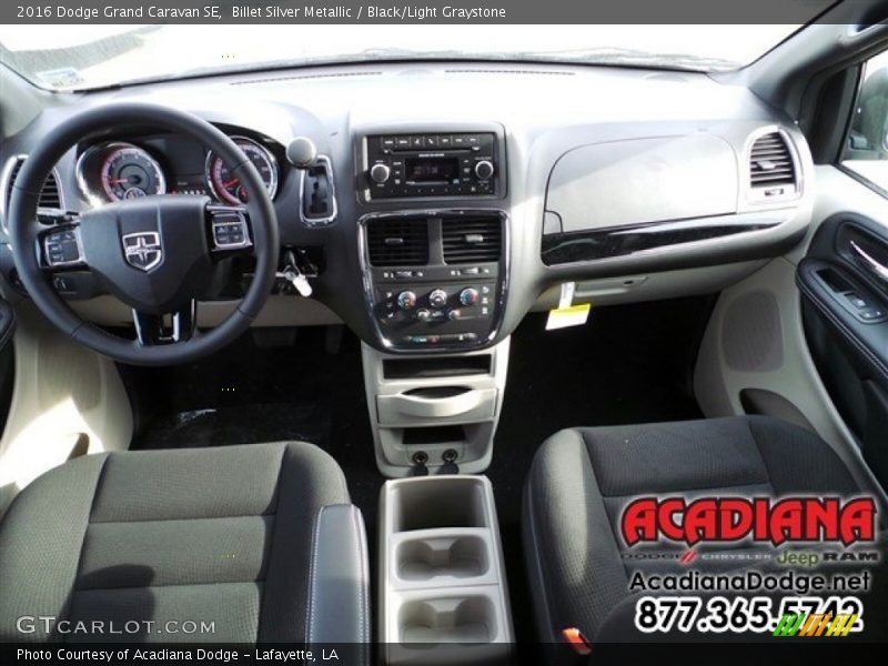Billet Silver Metallic / Black/Light Graystone 2016 Dodge Grand Caravan SE