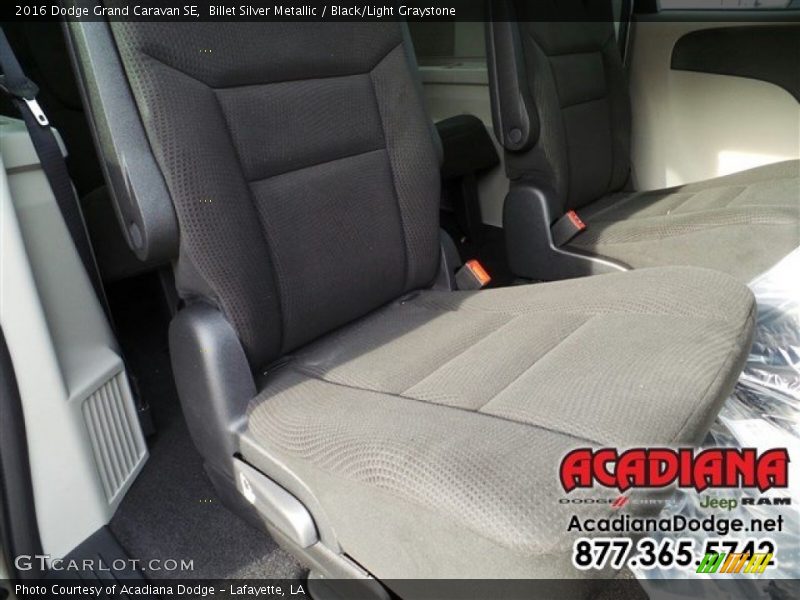 Billet Silver Metallic / Black/Light Graystone 2016 Dodge Grand Caravan SE