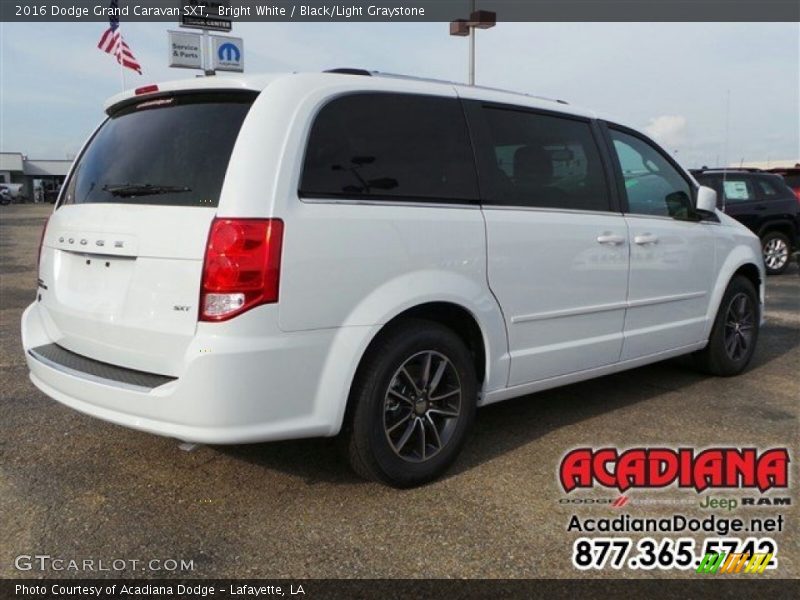 Bright White / Black/Light Graystone 2016 Dodge Grand Caravan SXT