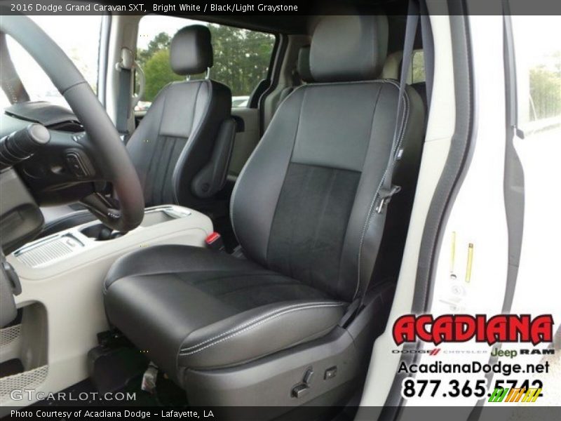 Bright White / Black/Light Graystone 2016 Dodge Grand Caravan SXT