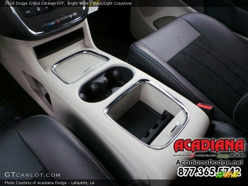 Bright White / Black/Light Graystone 2016 Dodge Grand Caravan SXT