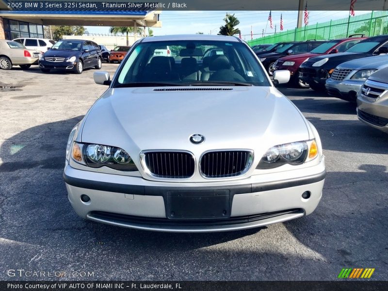 Titanium Silver Metallic / Black 2005 BMW 3 Series 325i Sedan