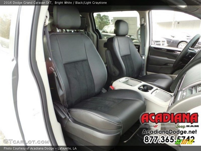 Bright White / Black/Light Graystone 2016 Dodge Grand Caravan SXT