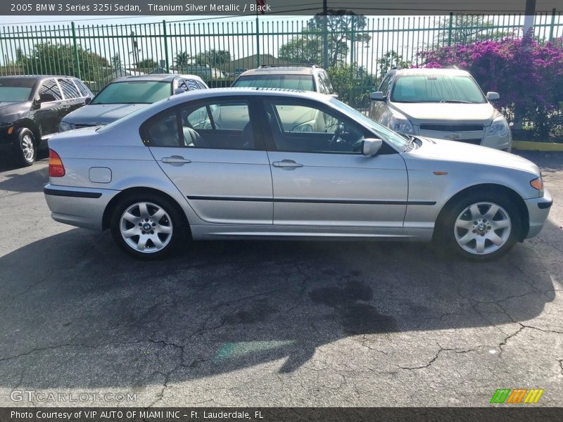 Titanium Silver Metallic / Black 2005 BMW 3 Series 325i Sedan