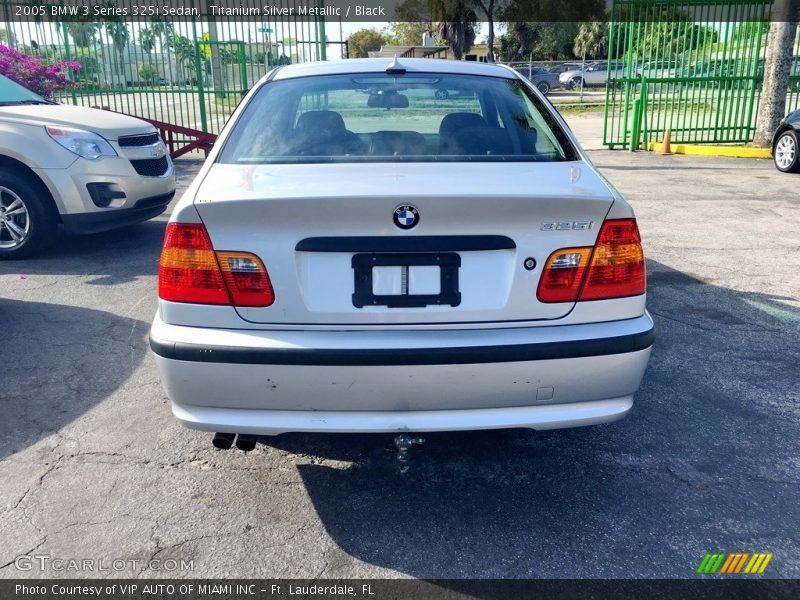 Titanium Silver Metallic / Black 2005 BMW 3 Series 325i Sedan