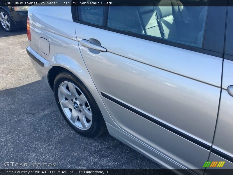 Titanium Silver Metallic / Black 2005 BMW 3 Series 325i Sedan