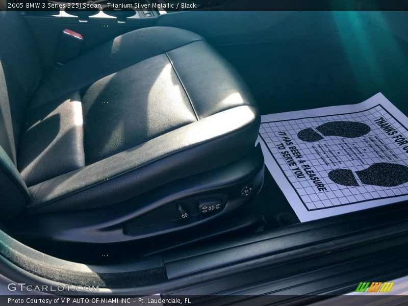 Titanium Silver Metallic / Black 2005 BMW 3 Series 325i Sedan