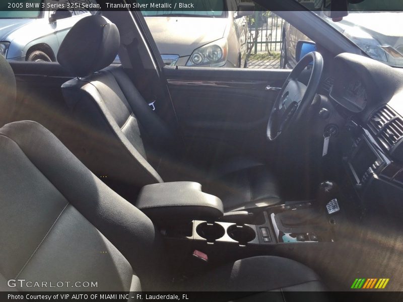 Titanium Silver Metallic / Black 2005 BMW 3 Series 325i Sedan