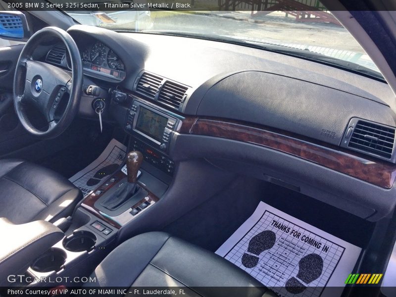 Titanium Silver Metallic / Black 2005 BMW 3 Series 325i Sedan