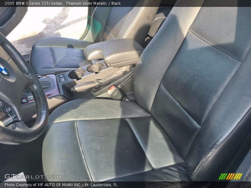 Titanium Silver Metallic / Black 2005 BMW 3 Series 325i Sedan