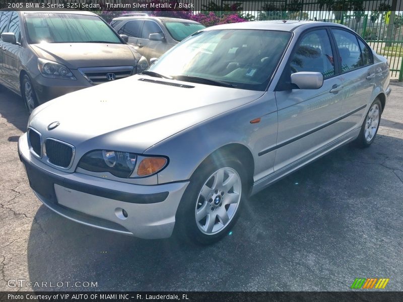 Titanium Silver Metallic / Black 2005 BMW 3 Series 325i Sedan