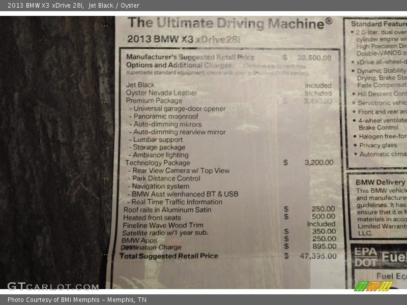 Jet Black / Oyster 2013 BMW X3 xDrive 28i