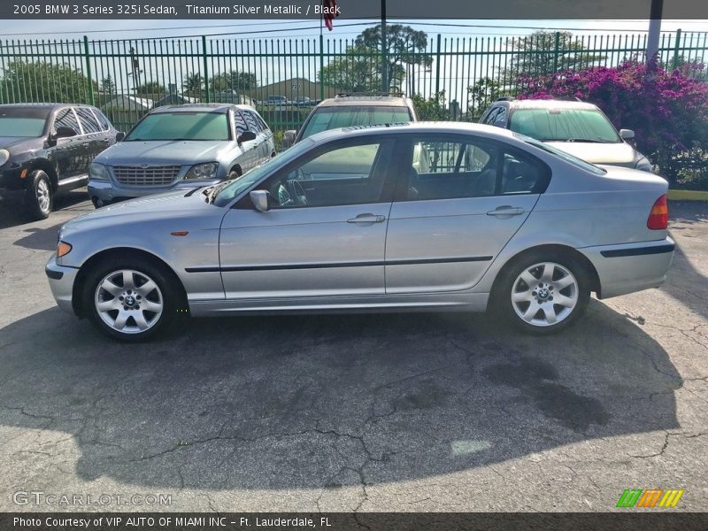 Titanium Silver Metallic / Black 2005 BMW 3 Series 325i Sedan