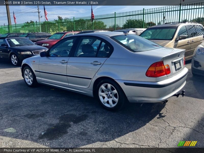 Titanium Silver Metallic / Black 2005 BMW 3 Series 325i Sedan