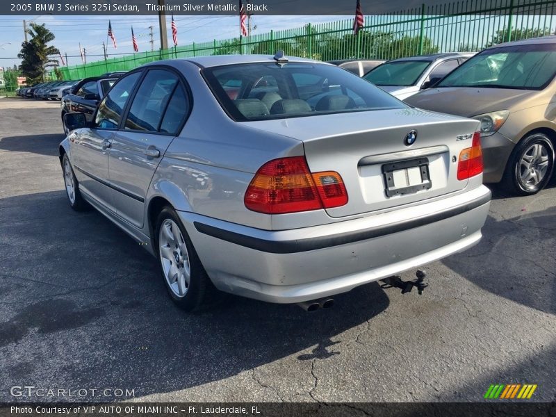 Titanium Silver Metallic / Black 2005 BMW 3 Series 325i Sedan