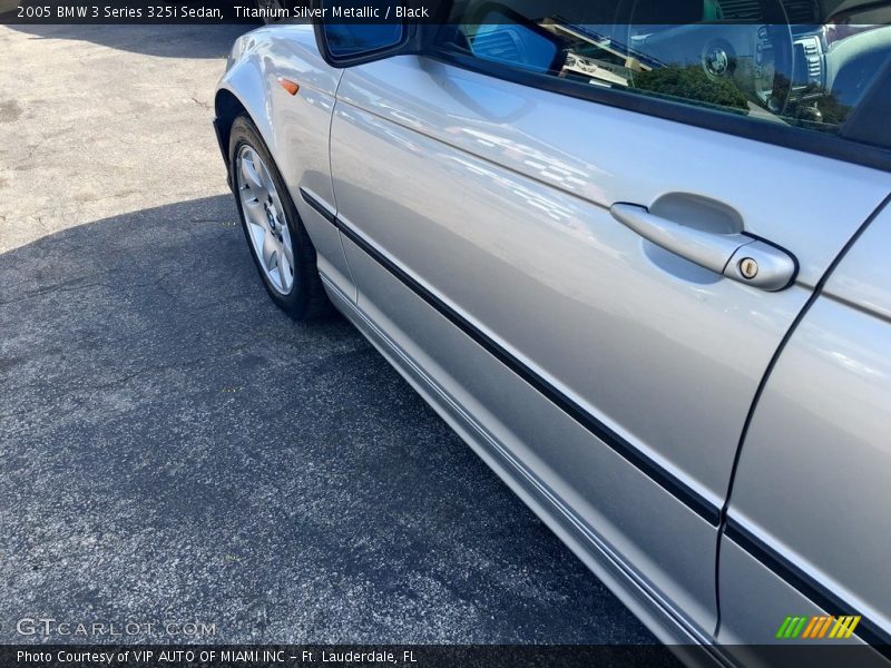 Titanium Silver Metallic / Black 2005 BMW 3 Series 325i Sedan
