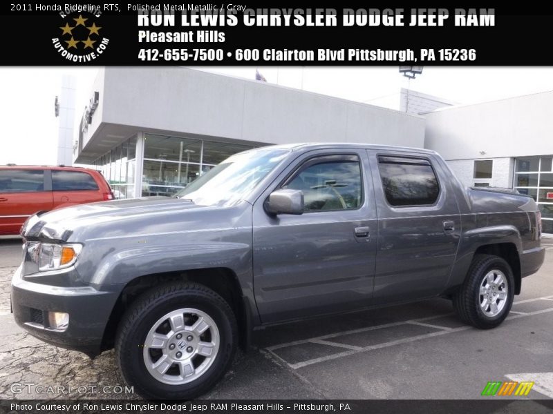 Polished Metal Metallic / Gray 2011 Honda Ridgeline RTS