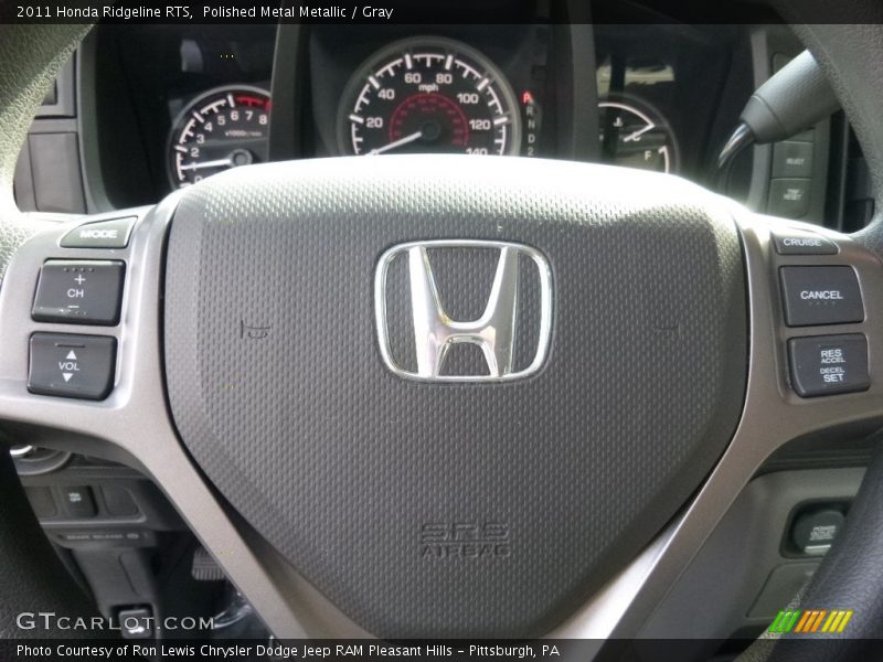 Polished Metal Metallic / Gray 2011 Honda Ridgeline RTS
