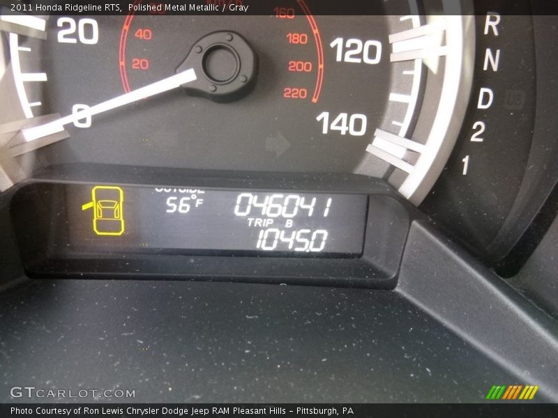 Polished Metal Metallic / Gray 2011 Honda Ridgeline RTS