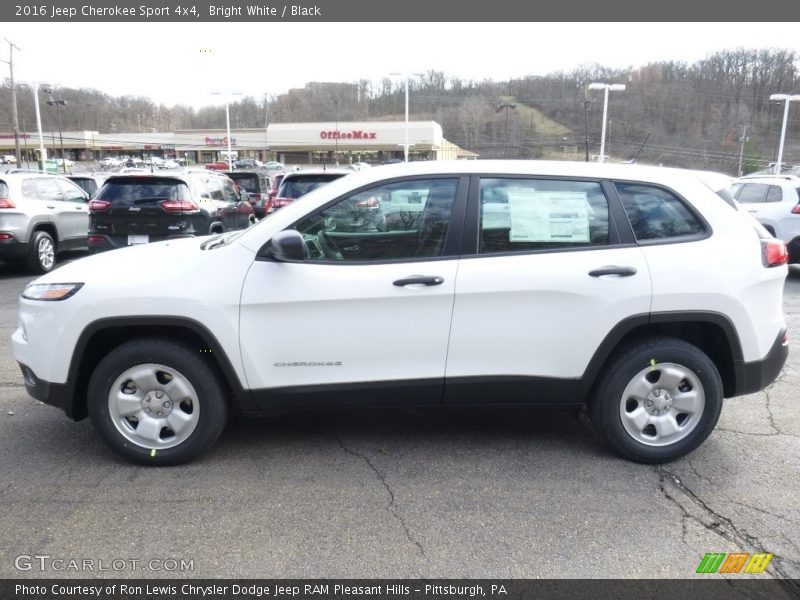 Bright White / Black 2016 Jeep Cherokee Sport 4x4
