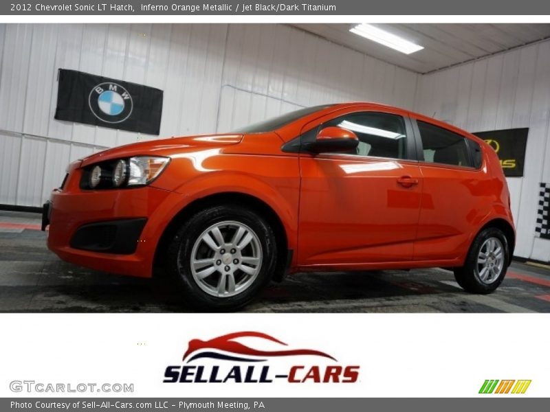 Inferno Orange Metallic / Jet Black/Dark Titanium 2012 Chevrolet Sonic LT Hatch
