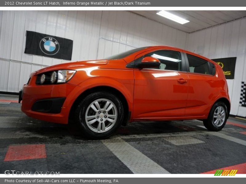 Inferno Orange Metallic / Jet Black/Dark Titanium 2012 Chevrolet Sonic LT Hatch