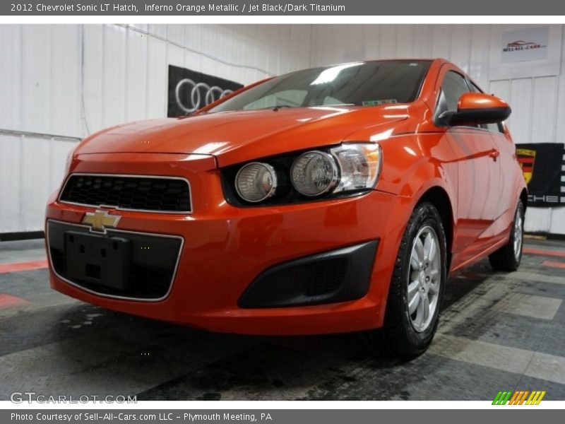 Inferno Orange Metallic / Jet Black/Dark Titanium 2012 Chevrolet Sonic LT Hatch