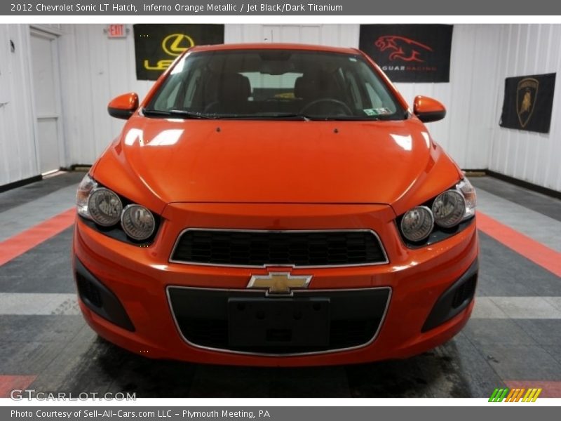 Inferno Orange Metallic / Jet Black/Dark Titanium 2012 Chevrolet Sonic LT Hatch