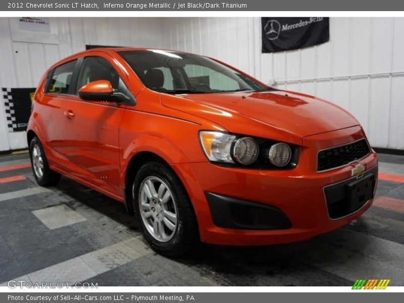 Inferno Orange Metallic / Jet Black/Dark Titanium 2012 Chevrolet Sonic LT Hatch