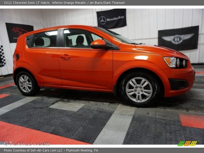 Inferno Orange Metallic / Jet Black/Dark Titanium 2012 Chevrolet Sonic LT Hatch