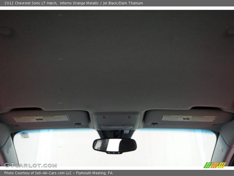 Inferno Orange Metallic / Jet Black/Dark Titanium 2012 Chevrolet Sonic LT Hatch