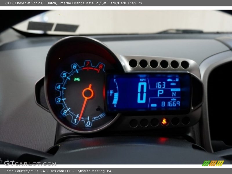 Inferno Orange Metallic / Jet Black/Dark Titanium 2012 Chevrolet Sonic LT Hatch
