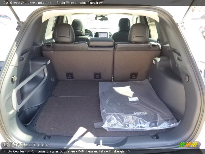 Bright White / Indigo Blue/Brown 2016 Jeep Cherokee Limited 4x4