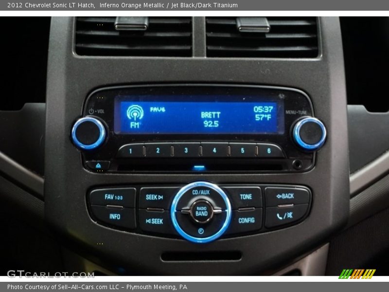 Inferno Orange Metallic / Jet Black/Dark Titanium 2012 Chevrolet Sonic LT Hatch