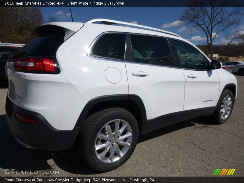 Bright White / Indigo Blue/Brown 2016 Jeep Cherokee Limited 4x4