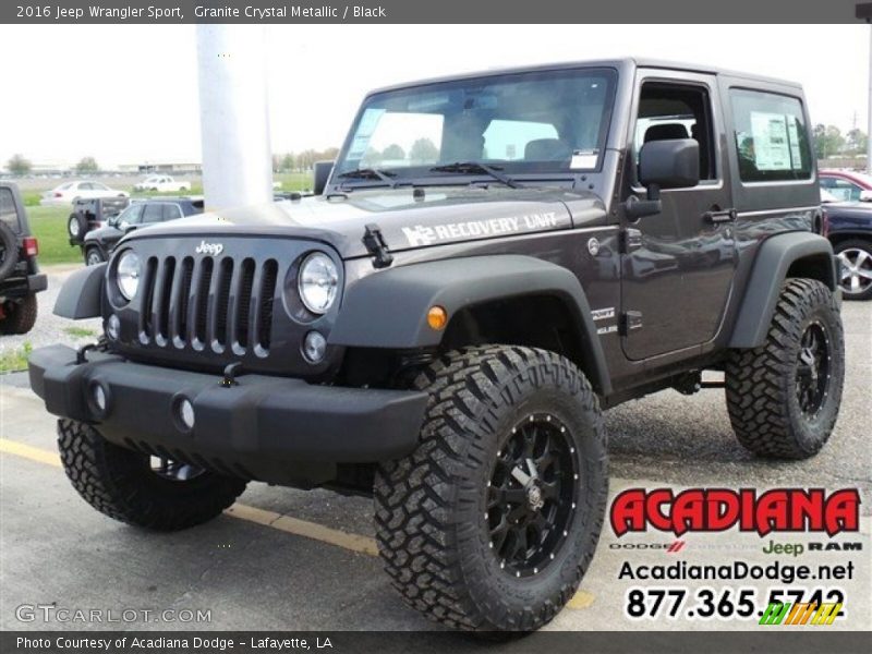Granite Crystal Metallic / Black 2016 Jeep Wrangler Sport
