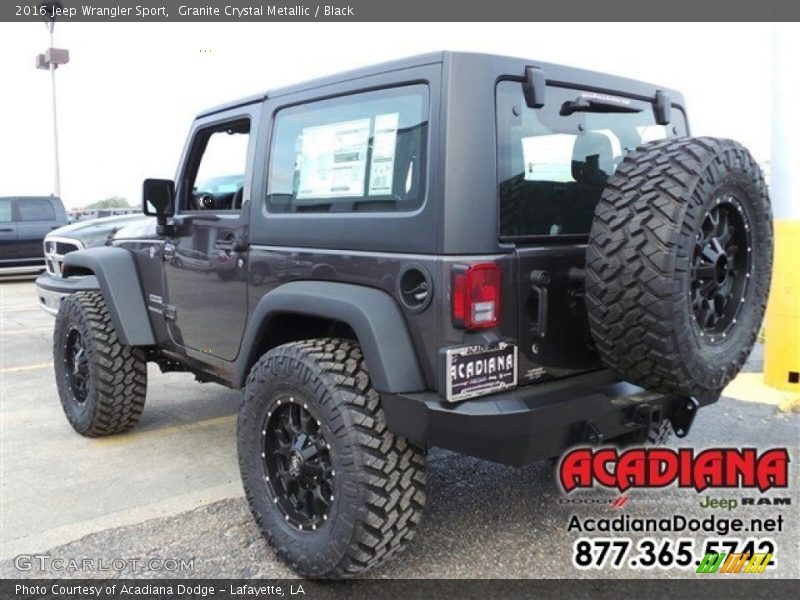 Granite Crystal Metallic / Black 2016 Jeep Wrangler Sport