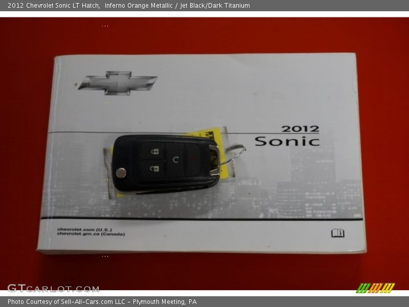 Inferno Orange Metallic / Jet Black/Dark Titanium 2012 Chevrolet Sonic LT Hatch