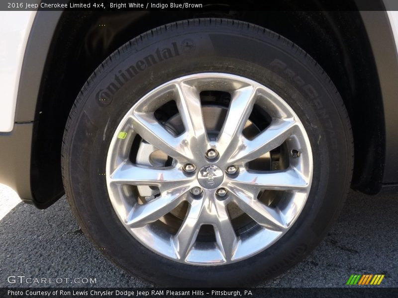 Bright White / Indigo Blue/Brown 2016 Jeep Cherokee Limited 4x4