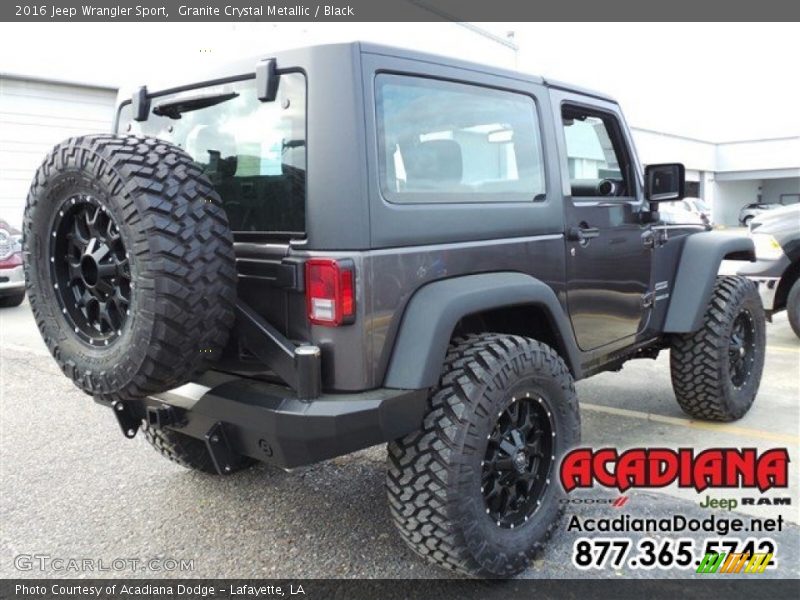 Granite Crystal Metallic / Black 2016 Jeep Wrangler Sport