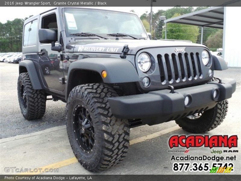Granite Crystal Metallic / Black 2016 Jeep Wrangler Sport