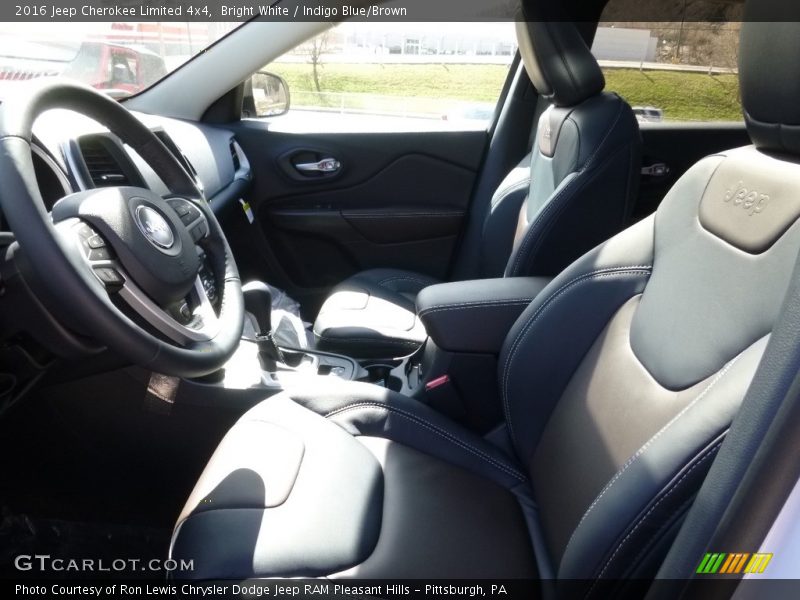 Bright White / Indigo Blue/Brown 2016 Jeep Cherokee Limited 4x4