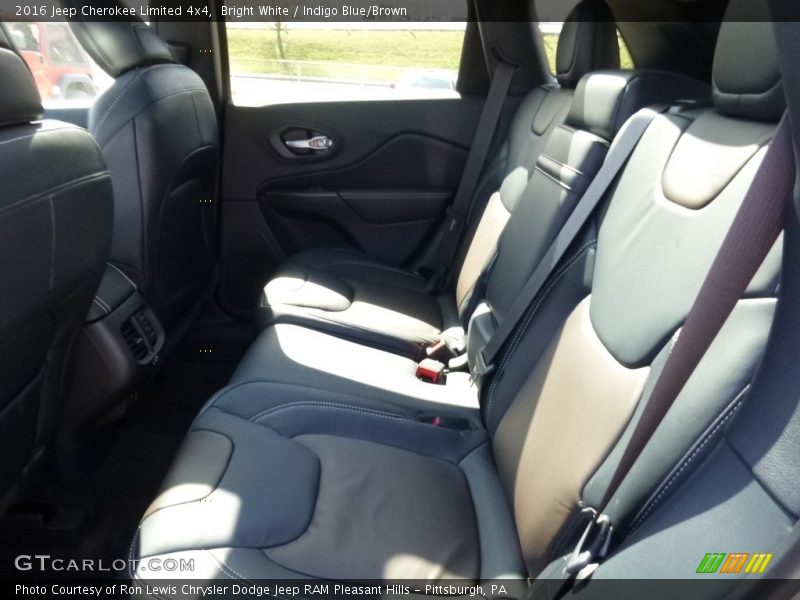 Bright White / Indigo Blue/Brown 2016 Jeep Cherokee Limited 4x4