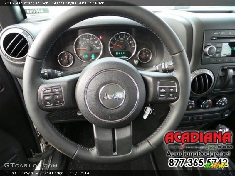 Granite Crystal Metallic / Black 2016 Jeep Wrangler Sport