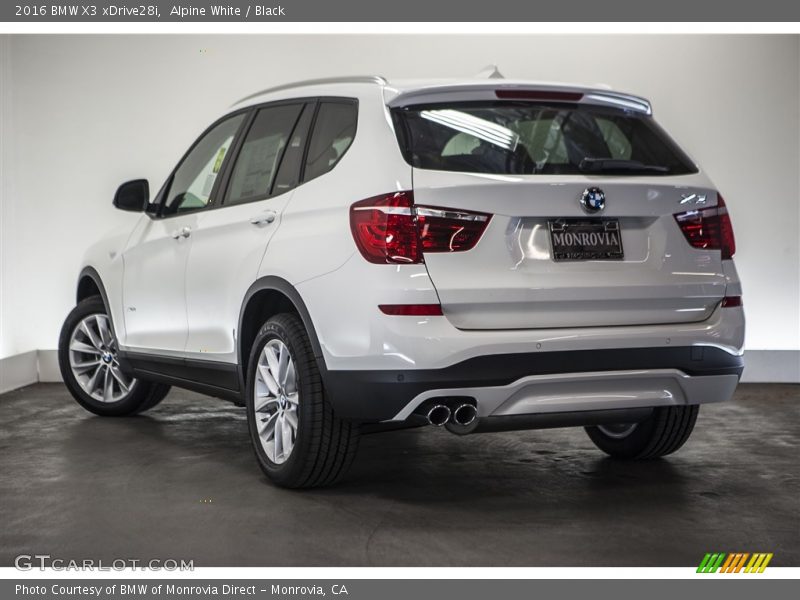 Alpine White / Black 2016 BMW X3 xDrive28i