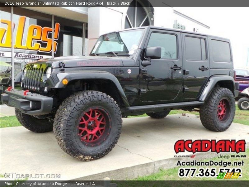 Black / Black 2016 Jeep Wrangler Unlimited Rubicon Hard Rock 4x4