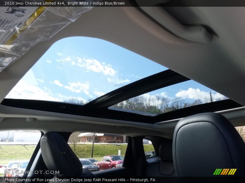 Bright White / Indigo Blue/Brown 2016 Jeep Cherokee Limited 4x4