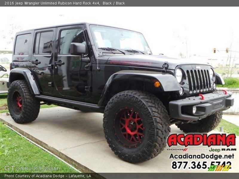 Black / Black 2016 Jeep Wrangler Unlimited Rubicon Hard Rock 4x4