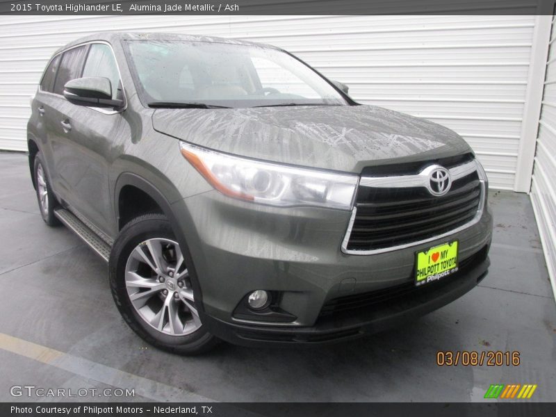 Alumina Jade Metallic / Ash 2015 Toyota Highlander LE